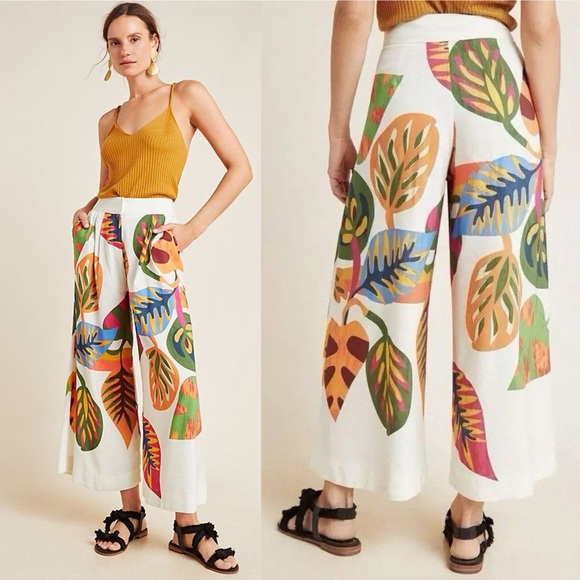 FARM Rio Pants - Farm Rio for Anthropologie Tropical Wide-Leg Pants – Size Small